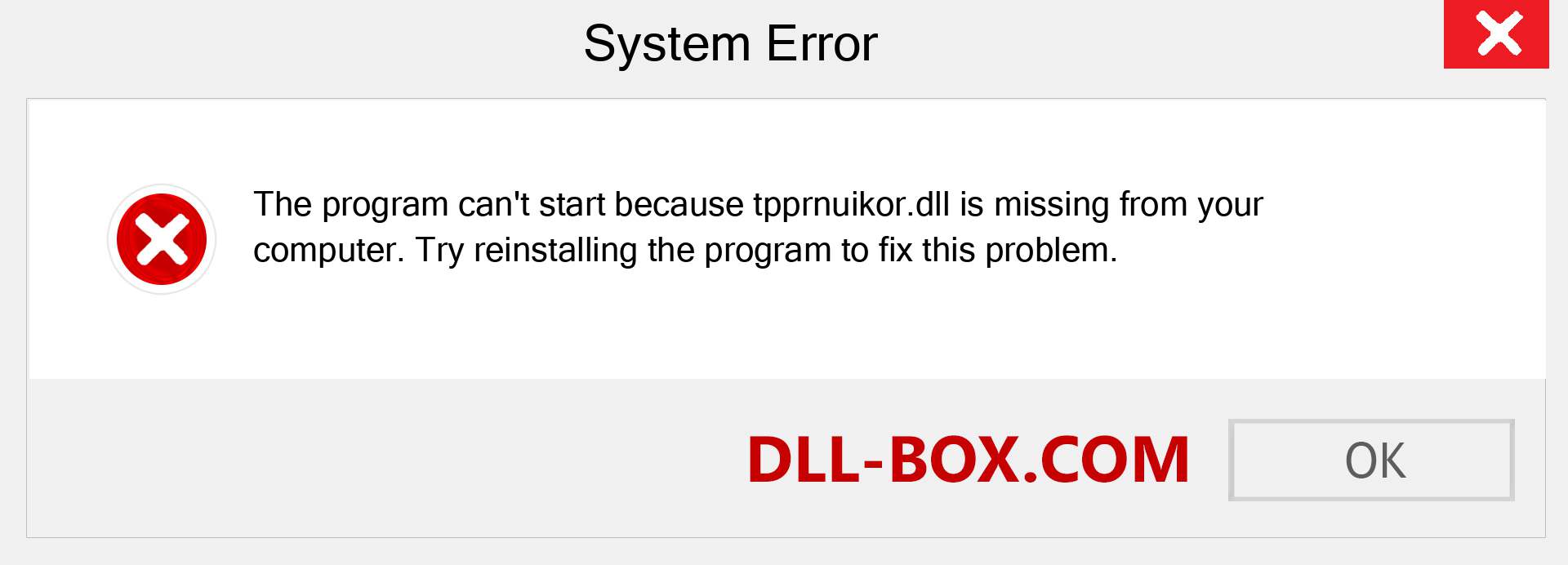 tpprnuikor.dll file is missing?. Download for Windows 7, 8, 10 - Fix  tpprnuikor dll Missing Error on Windows, photos, images
