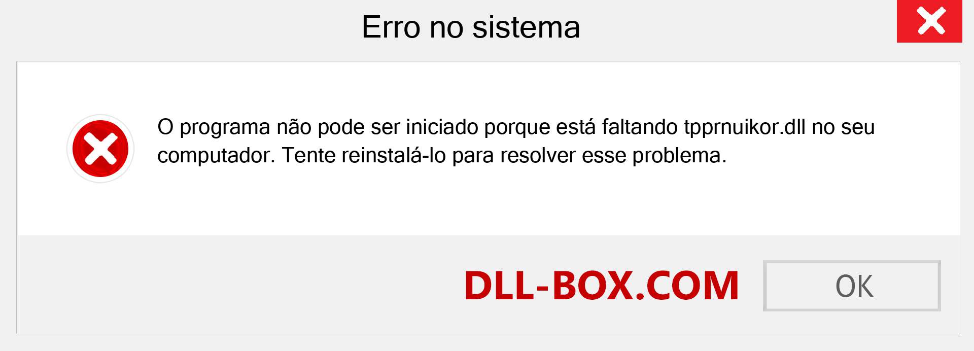 Arquivo tpprnuikor.dll ausente ?. Download para Windows 7, 8, 10 - Correção de erro ausente tpprnuikor dll no Windows, fotos, imagens